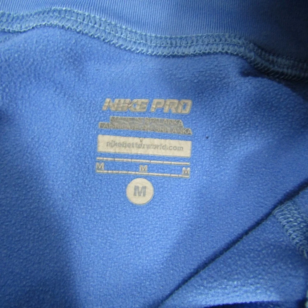 Nike Pro Womens Medium Blue Half Zip Top Running Gym Workout‎ Outdoor Hiking